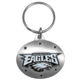 Philadelphia Eagles Oval Carved Metal Key Chain
